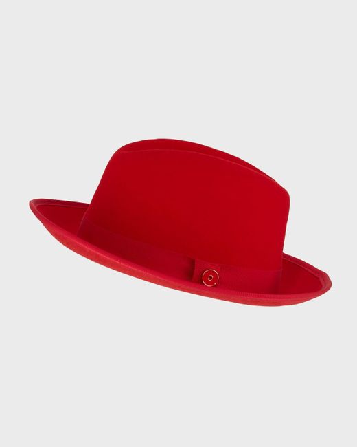 Keith James Red King Fedora Hat for men