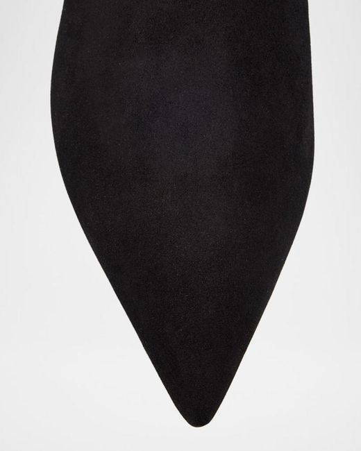 Stuart Weitzman Black 50Mm Vinnie Suede Stretch Booties
