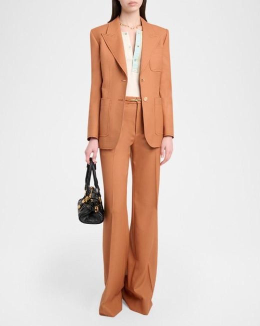 Chloé Multicolor Single-Breasted Patch Pocket Jacket