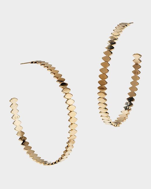 Sydney Evan Metallic 14K Marquise Hoop Earrings