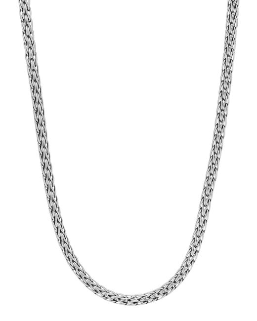 John Hardy Metallic Silver Slim Chain Necklace
