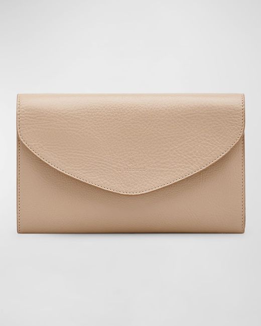 Il Bisonte Natural Bigallo Envelope Flap Leather Clutch Bag