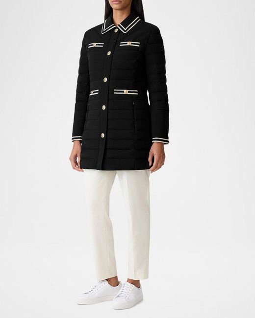 Mackage Black Precious Crochet-Trim Down Jacket