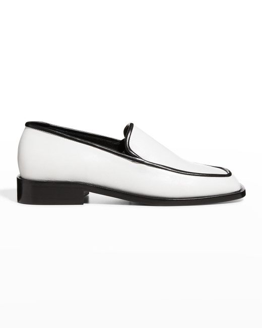 Wandler White Lucy Bicolor Leather Loafers