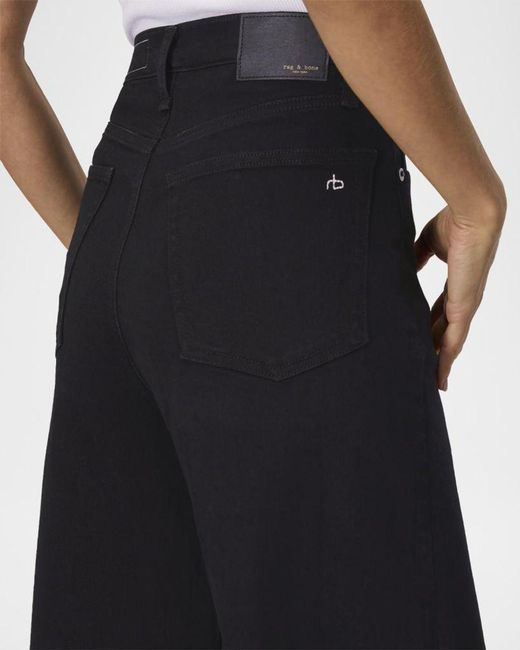 Rag & Bone Black Flexi Sofie High-Rise Ankle Jeans