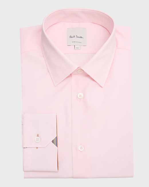 Paul Smith Pink Tailored-Fit Signature Stripe-Cuff Sport Shirt for men