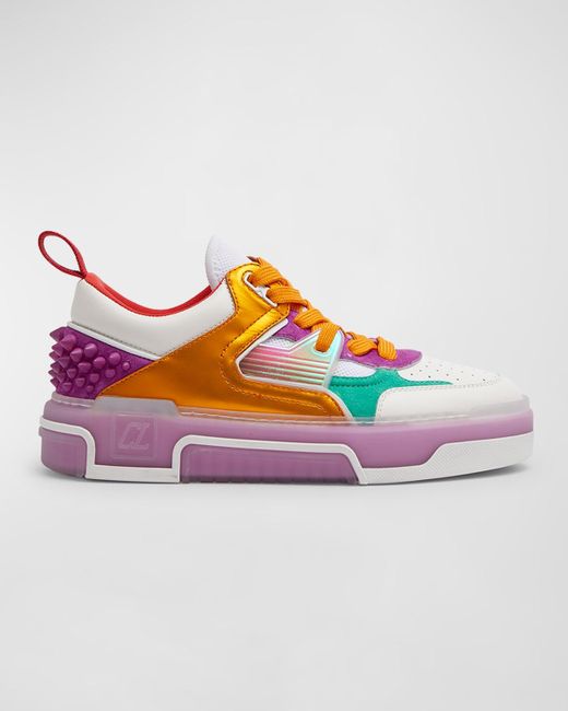 Christian Louboutin Multicolor Astroloubi Donna Spike Low-Top Sneakers