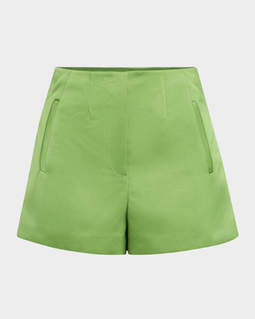 Veronica Beard Green Jazmin Tailored Shorts