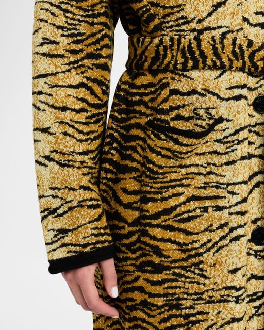 Moschino Multicolor Tiger Knit Duster