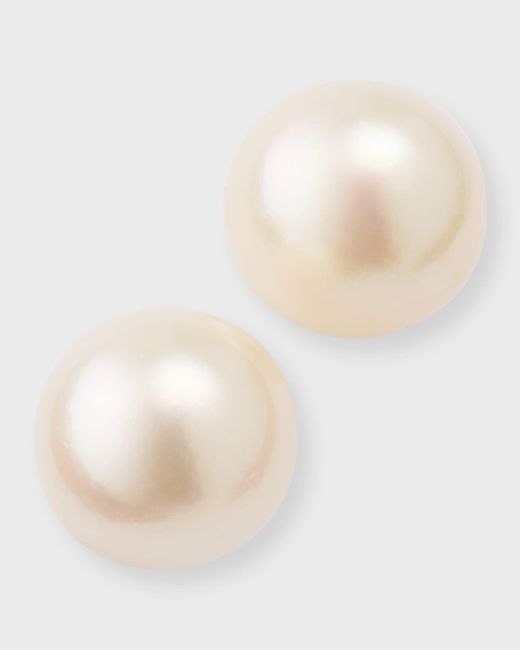 Assael White 18K Akoya Cultured Pearl Earrings