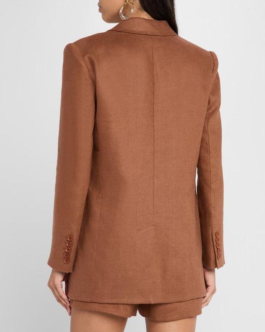 Zimmermann Brown Illuminate Linen Jacket