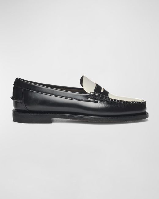 Sebago Black Classic Dan Leather Penny Loafers