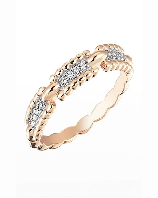 Kismet by Milka Metallic Beads 14K Diamond One-Row Ring, Size 6.75