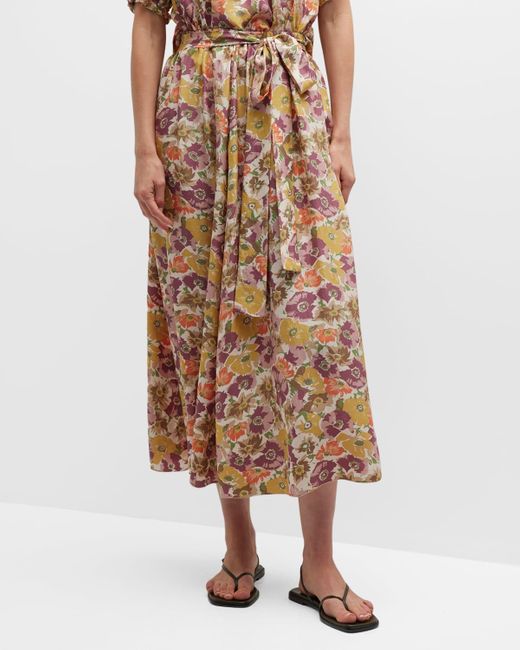 The Great Brown The Papyrus Floral Midi Skirt