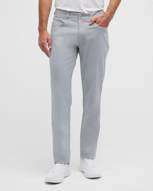 Peter Millar Gray Eb66 5-pocket Performance Pants for men