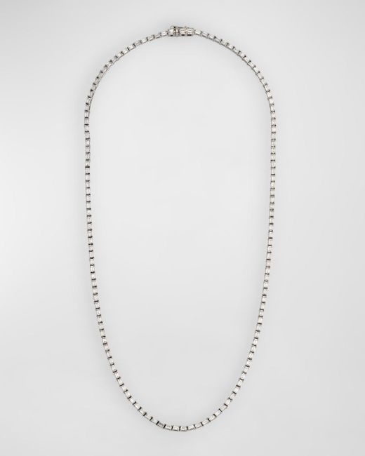 Lana Jewelry White Baguette Diamond Tennis Necklace
