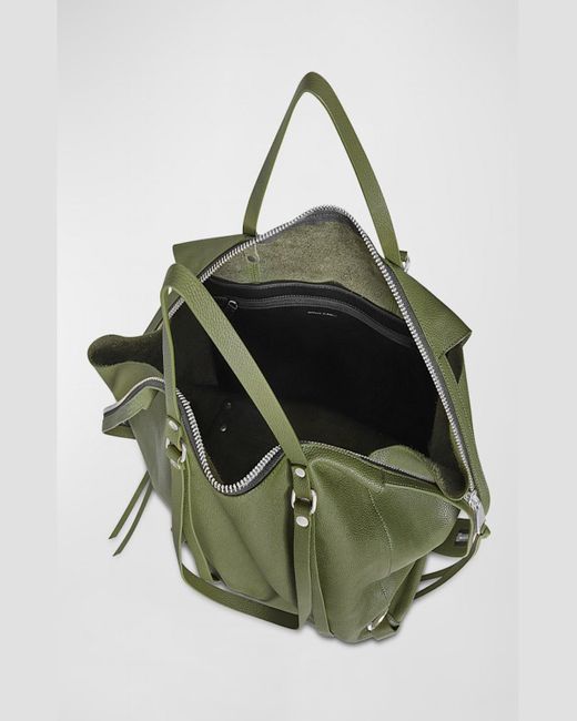 Rebecca Minkoff Green Surplus Zip Leather Tote Bag