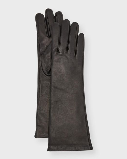 Vince Black Cashmere-lined Leather Gloves