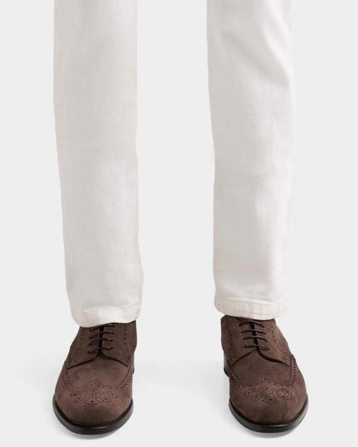 Kiton Brown Apos;S Wingtip Suede Oxfords for men