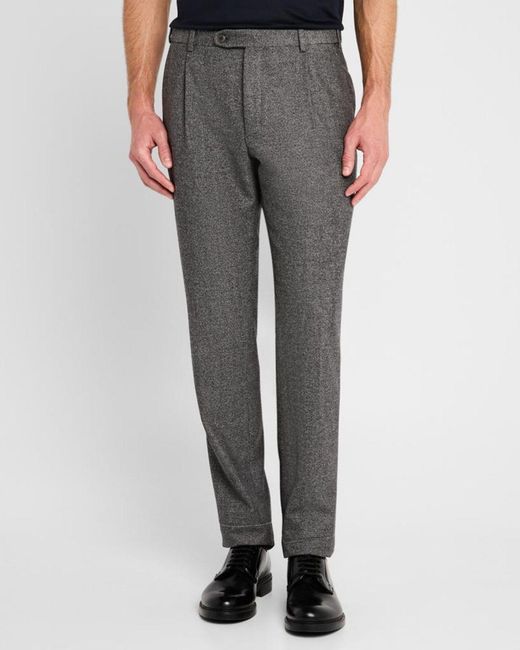 Brioni Gray Apos;S Wool Trousers for men
