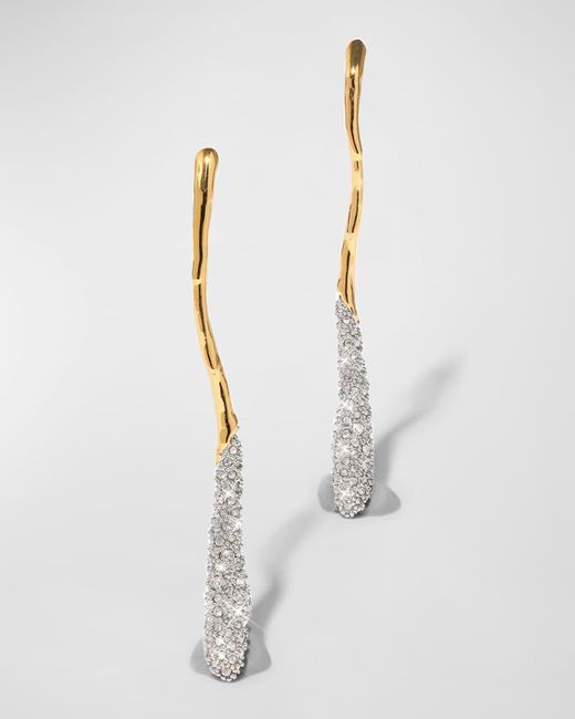 Alexis White Solanales Linear Crystal Earrings
