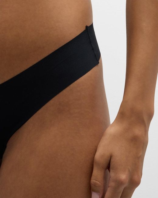 Commando Black Classic Solid Thong