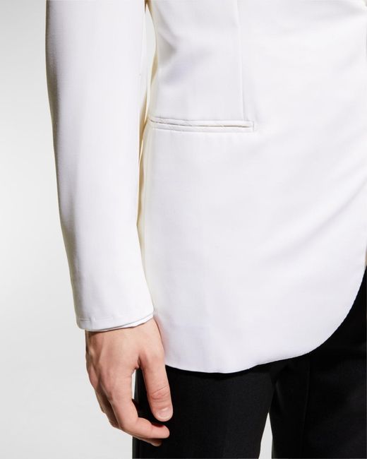 Brioni White Apos;S Solid Wool Dinner Jacket for men
