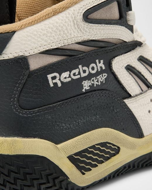 Reebok X Hed Mayner & Apos;S Blacktop Leather High-Top Sneakers in
