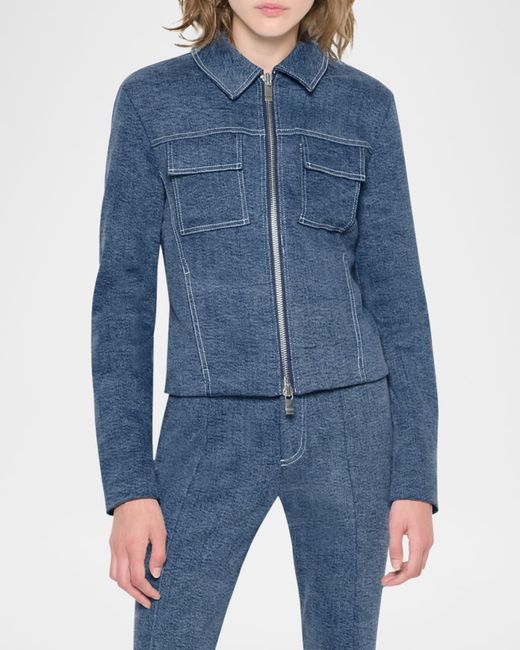 AS by DF Blue Gianna Denim Zip Jacket