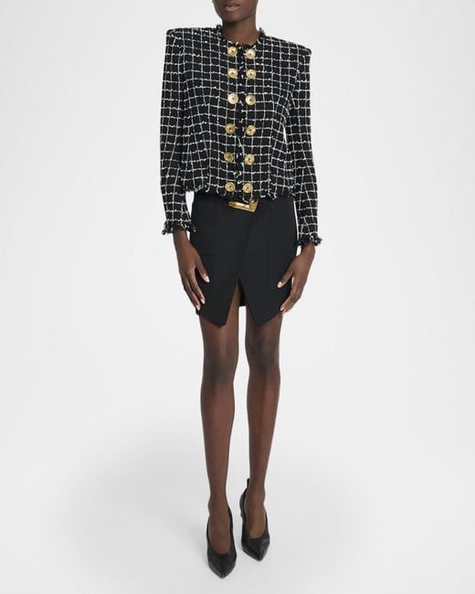 Balmain Black Tweed Blazer