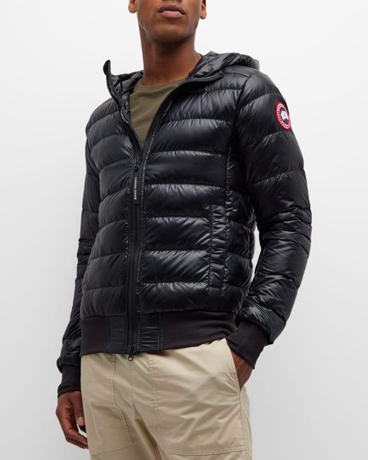 Canada Goose Blue Crofton Hooded Down Bomber Jacket for men