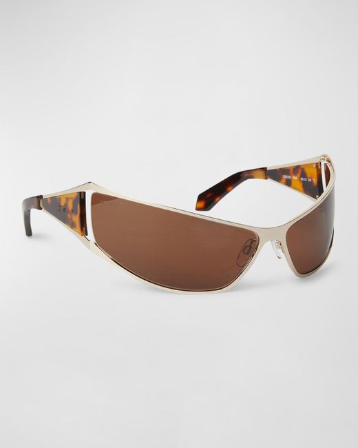 Off-White c/o Virgil Abloh Brown Luna Cat-eye Sunglasses for men