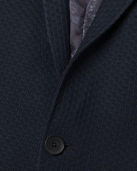 Etro Blue Apos;S Basic Textured Blazer for men