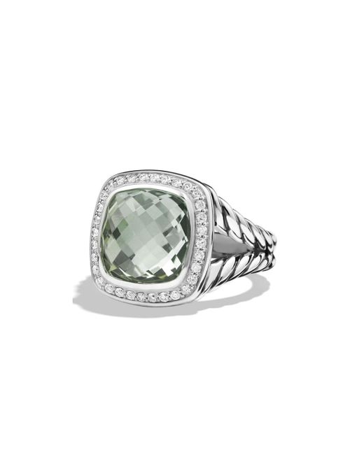 David Yurman White 11mm Albion Ring With Diamonds
