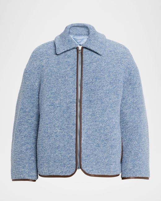 J.W. Anderson Blue Contrast-Trim Zip Jacket for men