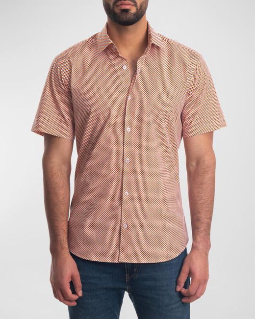 Jared Lang Blue Patterned Button-down Shirt for men