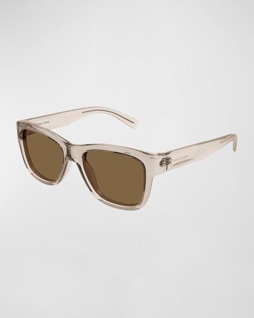 Saint Laurent Natural Sl 674 Plastic Square Sunglasses for men