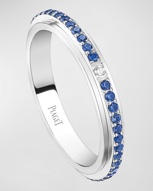 Piaget Blue Possession 18k White Gold Sapphire Band Ring