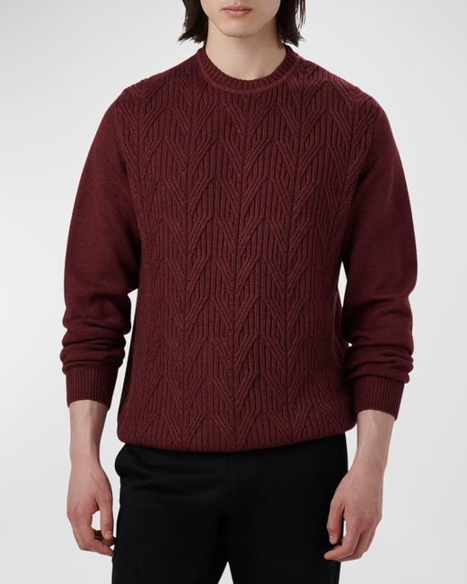 Bugatchi Red Wool Knit Sweater for men