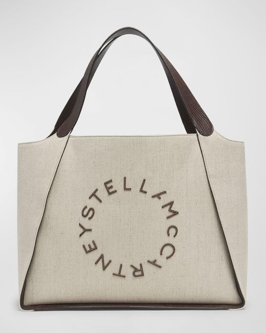 Stella McCartney Natural Logo Eco Canvas Tote Bag