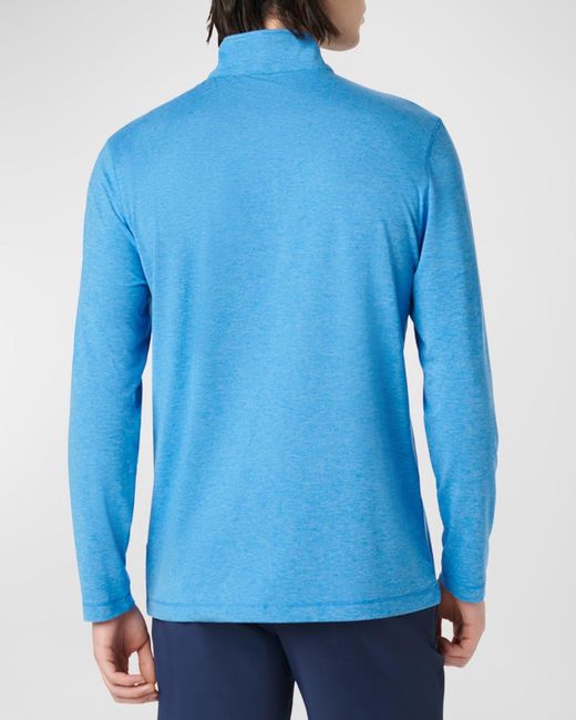 Bugatchi Blue Apos;S Uv50 Performance Quarter-Zip Sweater for men