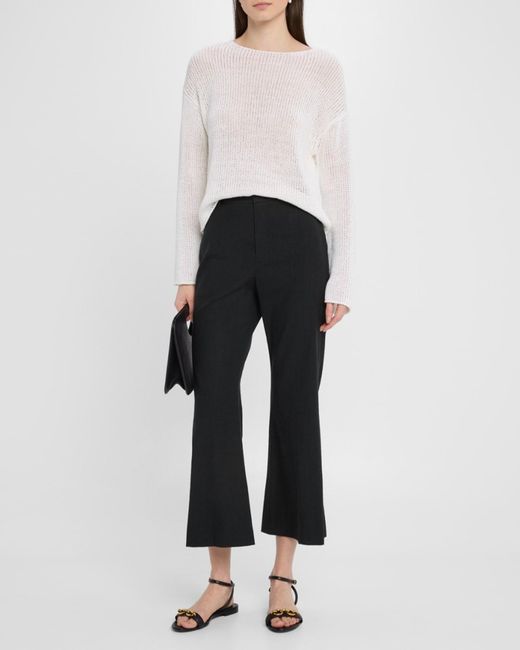 Vince White Coated Cotton Pullover