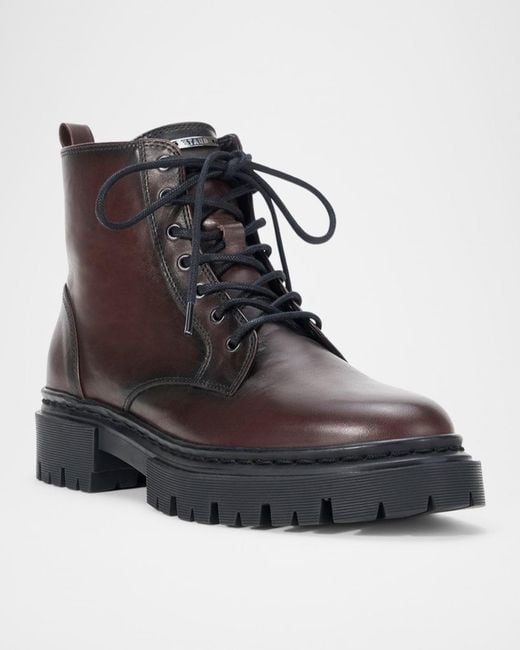 Staud Brown Henry Leather Combat Boots
