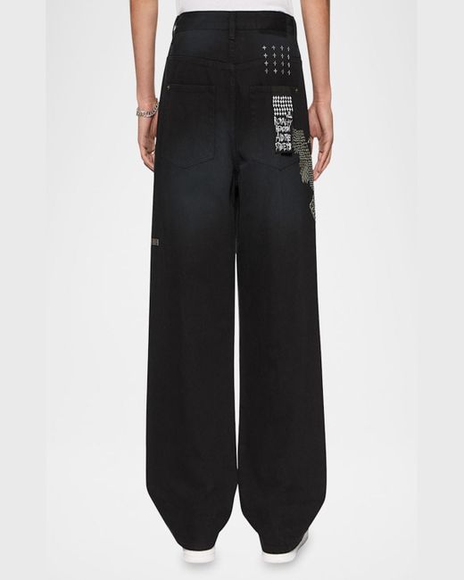 Ksubi Maxx Replica Eagle Wide Leg Jeans in Black for Men Lyst