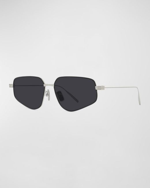 Givenchy Black Gv Speed Metal Aviator Sunglasses for men