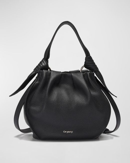 orYANY Black Selena Leather Bucket Bag