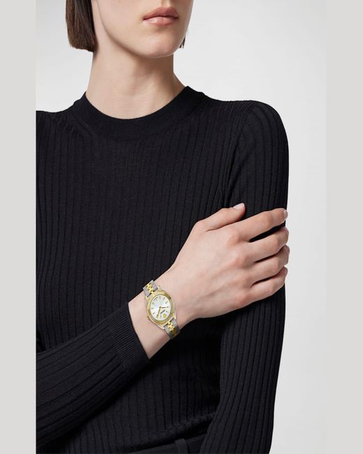 Versace Metallic 30Mm Greca Time Watch With Bracelet Strap