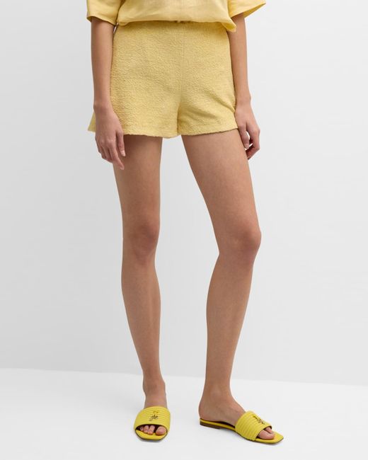 Loro Piana Yellow Panarea Terry Cloth Shorts