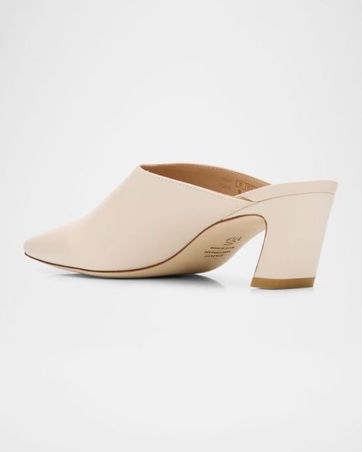 Stuart Weitzman Black 50Mm Stassi Leather Mules