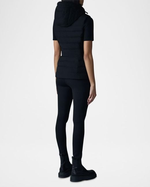 Mackage Black Hoshi Light Down Hooded Vest